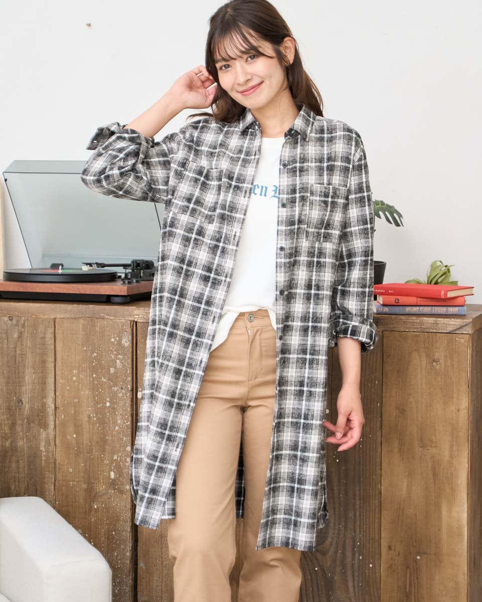 GoldenBear ゴールデンベア 起毛ロングシャツ