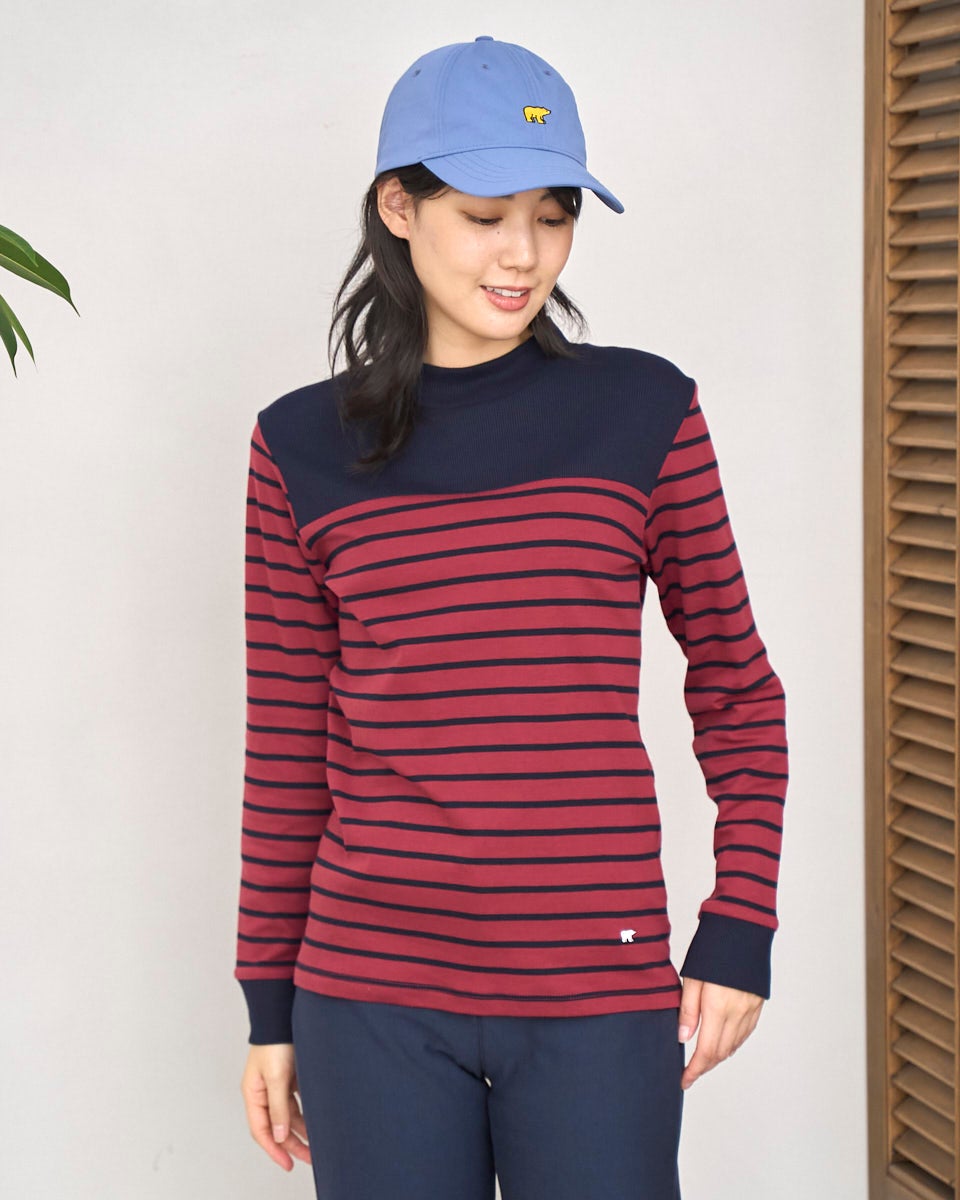 GoldenBear ゴールデンベア オーガニックコットンハイネック切替Tシャツ