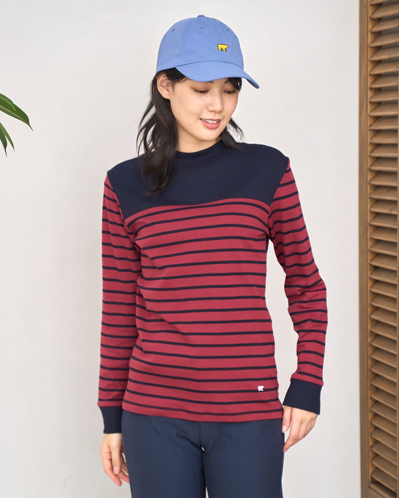 GoldenBear ゴールデンベア オーガニックコットンハイネック切替Tシャツ