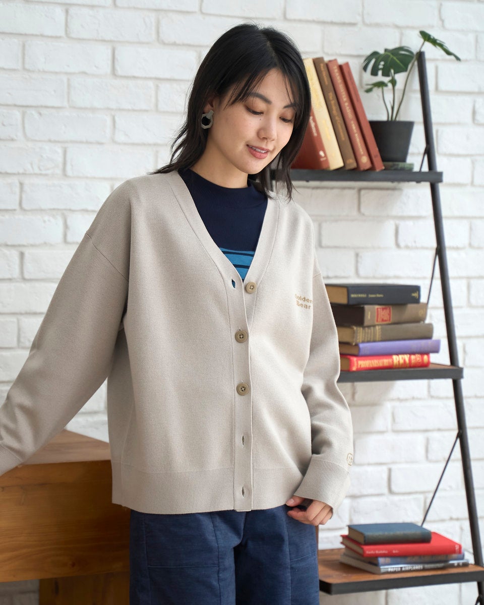 GoldenBear ゴールデンベア ロゴカーディガン