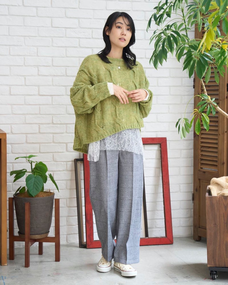 GoldenBear ゴールデンベア タックストレートパンツ
