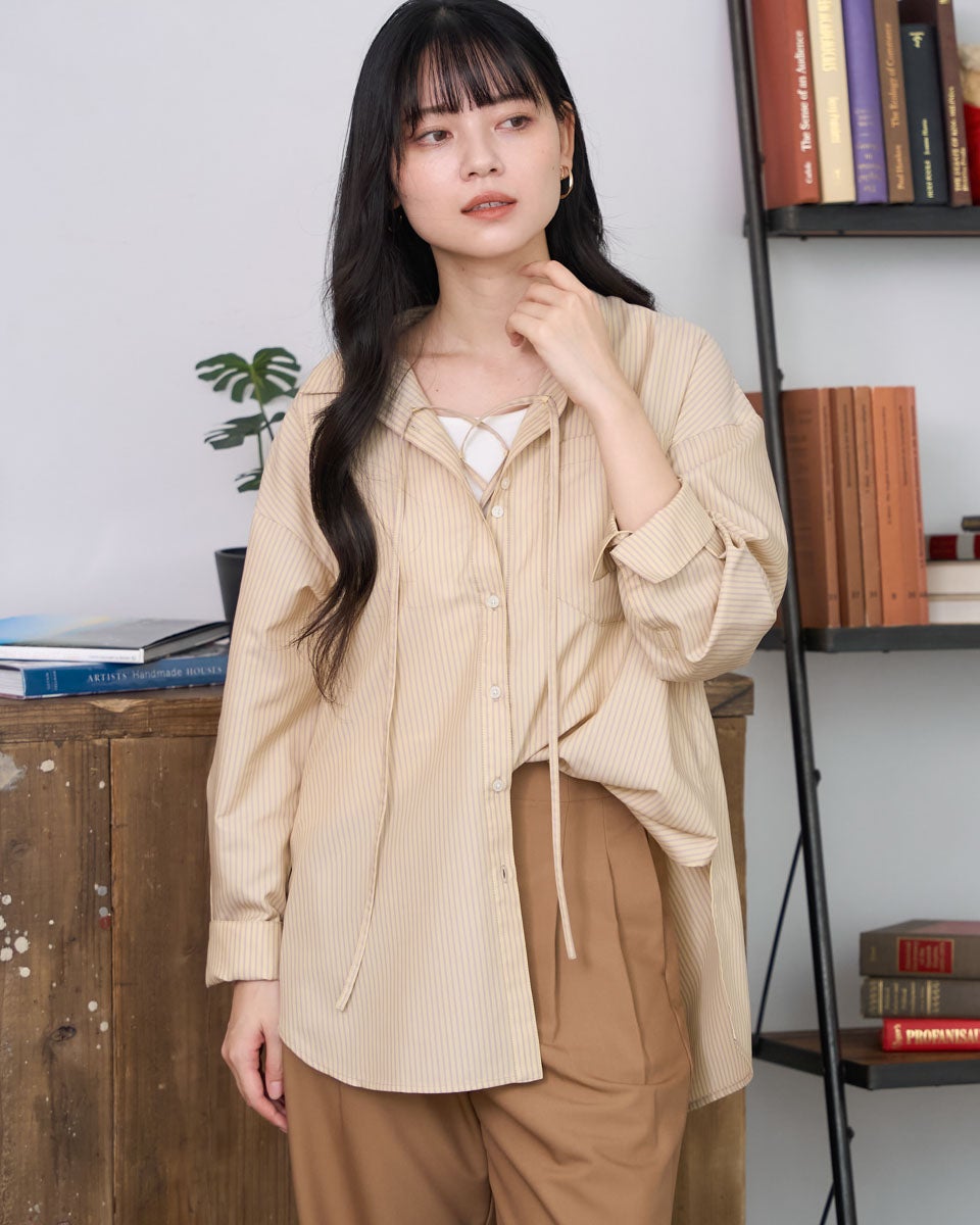 GoldenBear ゴールデンベア 編み上げシャツ