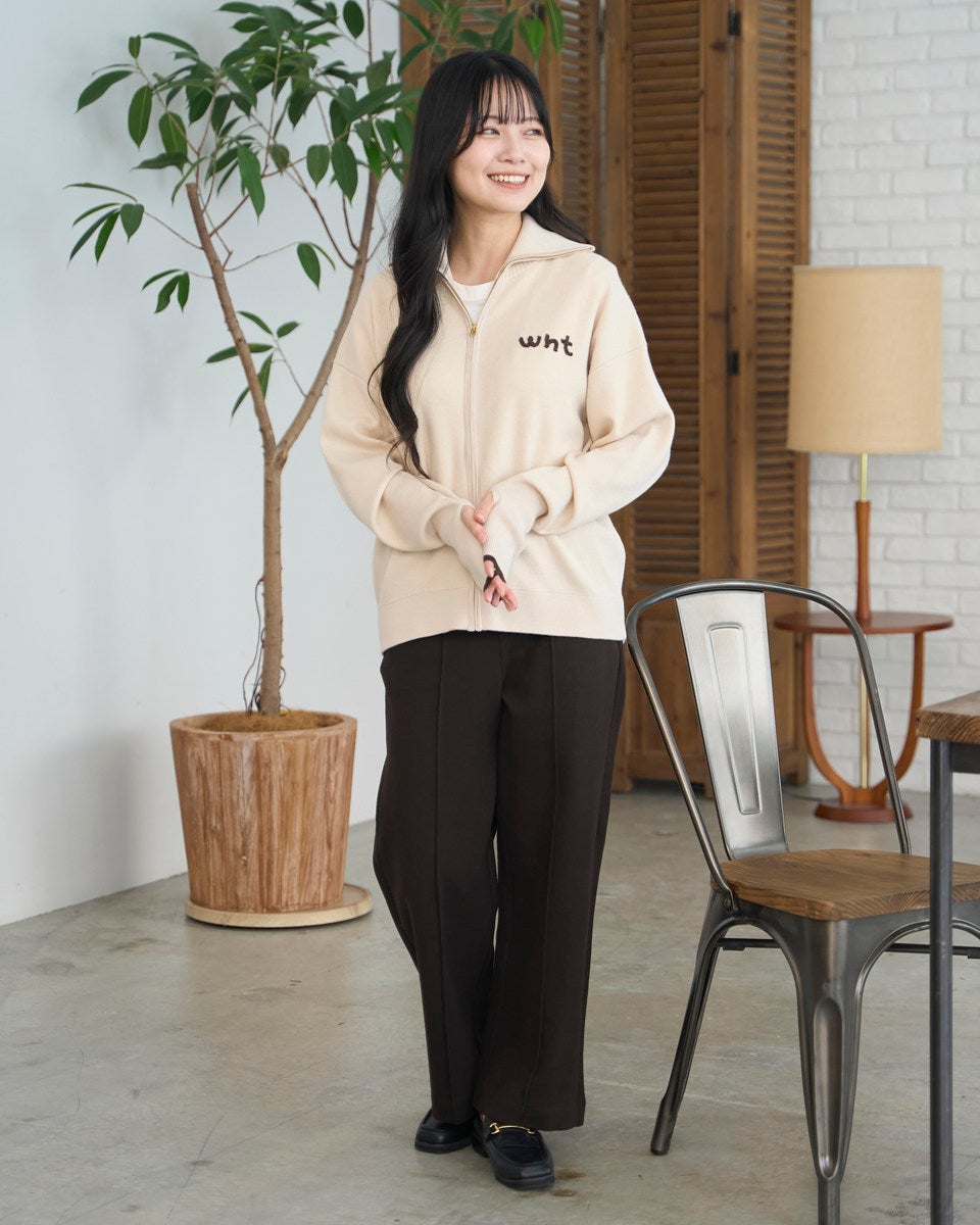 White LabelZIPアップカーディガン | ゴールデンベアストア