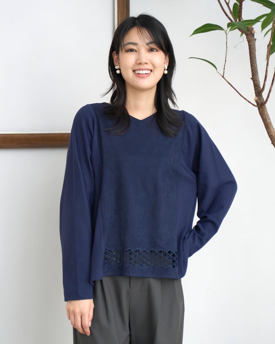 GoldenBear ゴールデンベア 裾刺しゅうカットソー